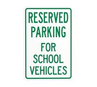 Parking Reserved For School Vehicles Metal Warning Sign with Easy Install for Indoor Outdoor Security, Business Office Home Garden Street Decor 20 x 30 cm