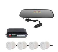 Parking Sensors Car Parking Rearview Mirror Reversing Radar With Parking Sensor Waterproof Radar Detector Display Parking Sensors Sensor(WHITE)