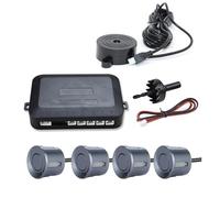 Parking Sensors Car Parking Sensor Kit 4 Sensors Buzzer Reverse Backup Sound Alert Indicator Probe System(Grey)