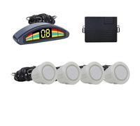 Parking Sensors Front Parking Sensor Kit Auto Car Prefix Parktronic Vehicle Assistant Buzzer Alarm Volume Not Backup Radar Parking Sensors Sensor(Pearl White)(WHITE)