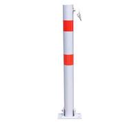 Parking Space Lock Lockable Barrier Safety Bollard Safety Bollard 1 Packs, With Reflective Tape, 3 Anchor Bolts, For Traffic Control, Driveway, Pole (Color : Gray-, Size : 27.5 * 15in)