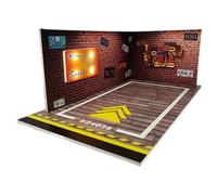 Parking Structure Scene Toy - Model Car Parking Lot, Led 1/24 Scale Parking Garage Module Toy | Building Live Scene Decoration with Light Button Battery, Car Garage for Bedroom, Living Room
