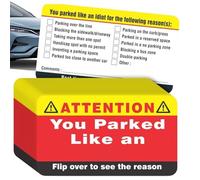 Parking Violation Cards - 3.5 Inch Sarcastic Remarks, Funny Automotive Gag, Creative Mock Ticket | Humorous Bad Driver Prank Stationery Professional Appearance Matte Afwer