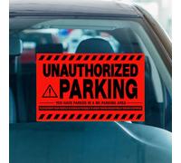 Parking Violation Stickers Hard to Remove, Joyfulmap 100Pcs Super Stick No Parking Stickers for Cars and Trucks, Final Notice Tow Warnings, No Parking Stickers, 20.32x12.7cm/8x5 in, Red