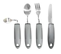 Parkinson Cutlery Set for Seniors - Non-Slip Handles, Rustproof Stainless Steel, Dishwasher Safe, Ideal for Tremor, Arthritis & Movement Disorders