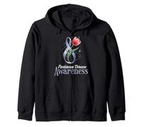 Parkinson Disease Awareness Month Tulip Parkinson Support Zip Hoodie
