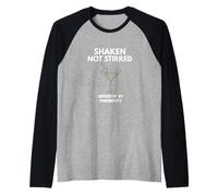 Parkinson’s Shaken Not Stirred Martini Shaker Server Funny Raglan Baseball Tee