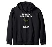 Parkinson’s Shaken Not Stirred Martini Shaker Server Funny Zip Hoodie