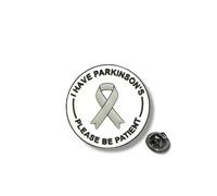 Parkinson's 3D Visual Awareness Pin Badge, I Have Parkinsons Please Be Patient (2)