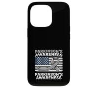 Parkinson's Awareness American Flag Gray Ribbon USA Case for iPhone 13 Pro