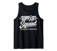 Parkinson's Awareness Family Support Silver Grey Ribbon Tank Top
