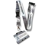 Parkinsons Awareness Lanyard, I Have Parkinsons Please Be Patient with Printed Parkinsons Awareness Medical Card with Black Card Holder.