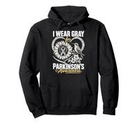 Parkinson's Awareness Wear Grey Ribbon Support Pullover Hoodie