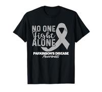 Parkinson's Disease Awareness Month April Wear Silver Ribbon T-Shirt