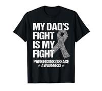 Parkinsons Disease Awareness Month Dad Silver Ribbon Gift T-Shirt