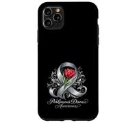 Parkinson's Disease Awareness Silver Ribbon And Red Tulip Case for iPhone 11 Pro Max