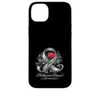Parkinson's Disease Awareness Silver Ribbon And Red Tulip Case for iPhone 14 Plus