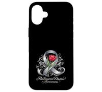 Parkinson's Disease Awareness Silver Ribbon And Red Tulip Case for iPhone 16 Plus