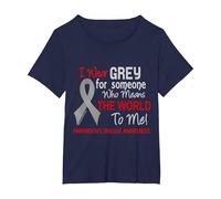 Parkinson's Disease Shirt for Someone Who Means World to Me T-Shirt, Women's Plus, Navy Blue, 3X