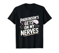 Parkinson's Gets On My Nerves Parkinson's Disease Value Graphic T-Shirt, Men, Black, L
