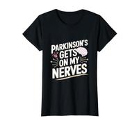 Parkinson's Gets On My Nerves Parkinson's Disease Value Graphic T-Shirt, Women, Black, L