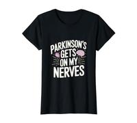 Parkinson's Gets On My Nerves Parkinson's Disease Value Graphic T-Shirt, Women, Black, S