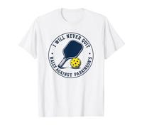 Parkinson's Pickleball Rally I Will Never Quit Value Graphic T-Shirt, Men, White, L