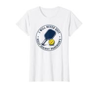 Parkinson's Pickleball Rally I Will Never Quit Value Graphic T-Shirt, Women, White, L