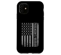 Parkinson's Warrior Awareness Ribbon Flag Support Case for iPhone 11