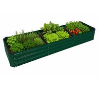 Parkland Galvanised Raised Garden Bed Planter Outdoor 240x60x30cm