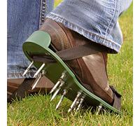 Parkland Garden Lawn Aerator Spike Shoes Manual Aerating Sandals Universal Fit - 2 Adjustable Straps with 13 x 5cm Deep Spikes