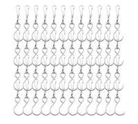 Parkland Pack of 48 Stainless Steel Rotating 'S' Swivel Hook Clips for Hanging Wind Spinners, Wind Sculptures, Wind Chimes, Flower Pots, Bird Feeders & Garden Accessories