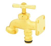 Parkland Solid Brass Hose End Tap Outdoor Brass Tap Allotment Tap Outside Anywhere Tap for Convenient Water Access