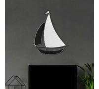 parklane metal modernist mariner wall art in black and white