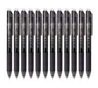 ParKoo Retractable Erasable Gel Pens Twist-Write, Fine Point 0.7 mm, Make Mistake Disappear, 12 Black Ink Pens for Drawing Writing Planners and Crossword Puzzles