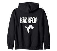 Parkour Ask Me If I Can A Backflip Funny Parkour Zip Hoodie