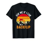 Parkour Ask Me If I Can Do A Backflip Retro Vintage T-Shirt