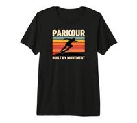 Parkour Built by Movement Retro Skateboard Athlete Premium T-Shirt