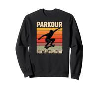 Parkour Built By Movement Retro Skateboard Athlete Sweatshirt