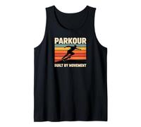 Parkour Built by Movement Retro Skateboard Athlete Tank Top