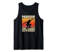 Parkour Built by Movement Retro Skateboard Athlete Tank Top