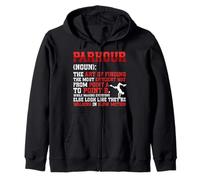 Parkour Definition Freerunning Traceur Street Workout Zip Hoodie
