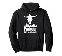 Parkour Jump - Dynamic Urban Design Pullover Hoodie