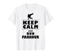 Parkour-Run Running Climber Freerunner Sports Freerunning Value Graphic T-Shirt, Men, White, XL