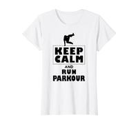Parkour-Run Running Climber Freerunner Sports Freerunning Value Graphic T-Shirt, Women, White, XL