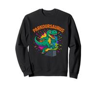 Parkour Saurus Funny Colourful Dinosaur Soft Play T-rex Top Sweatshirt