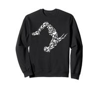 Parkour Silhouette Arrow Traceuse Traceur Movement Retro Art Sweatshirt
