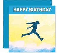 Parkour Sport Birthday Cards - Boys in Sports - Happy Birthday Card for Boy Son Brother Grandson Nephew Uncle Cousin, 145mm Bday Greeting Cards