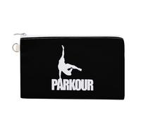 Parkour Sport Portable Canvas Coin Purse Fashion Pencil Case Travel Makeup Bag
