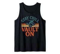 Parkour Stay Chill and Vault On Retro Freerunning Gymnastics Tank Top